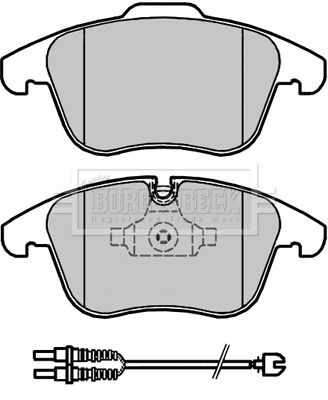 BORG & BECK Комплект тормозных колодок, дисковый тормоз BBP2184